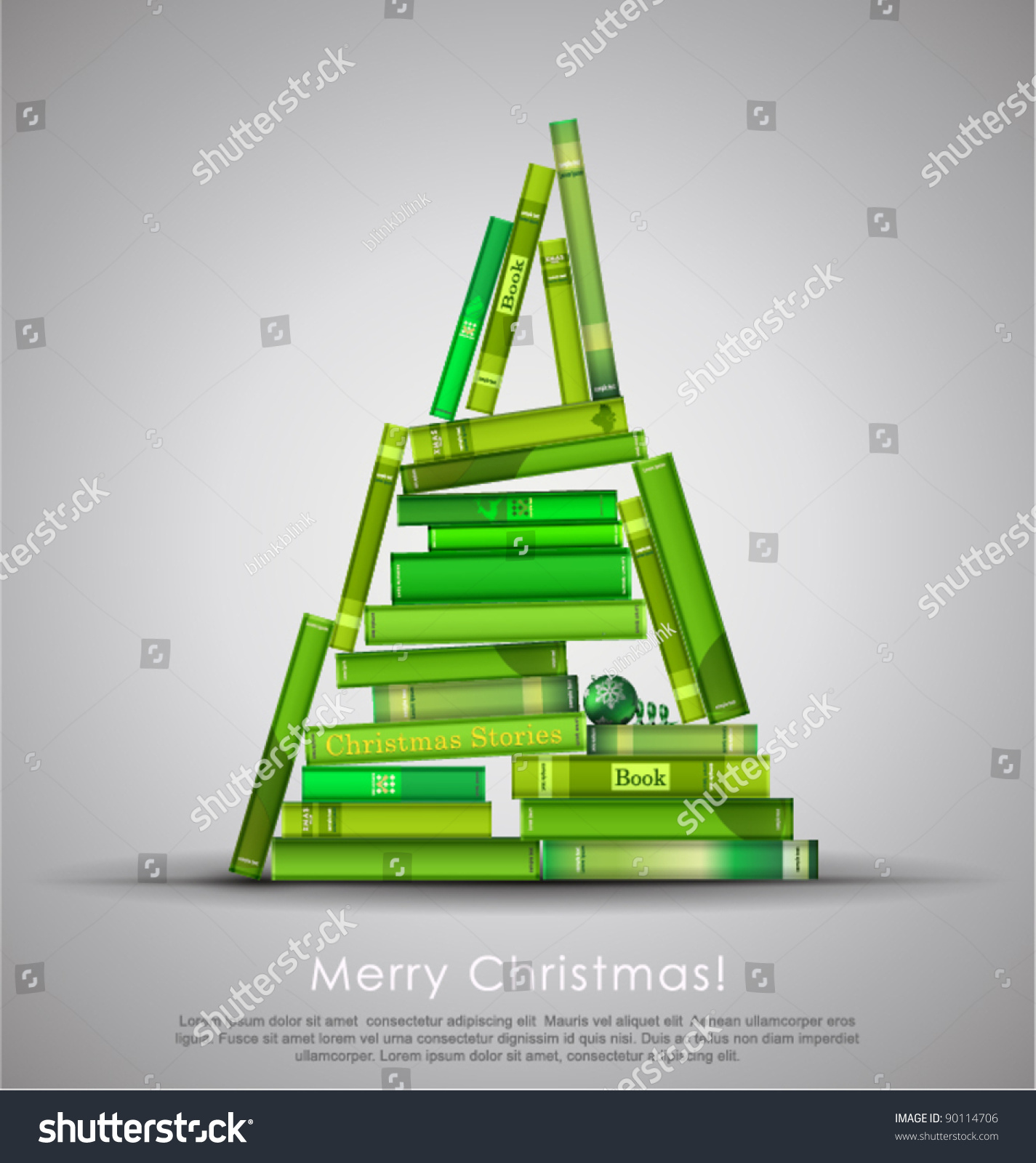 Download Christmas Stories Christmas Tree Formed Books Stock Vector Royalty Free 90114706 PSD Mockup Templates