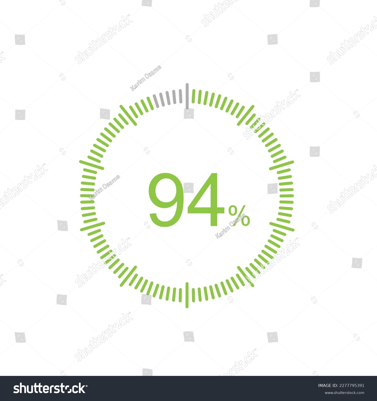 SVG of 94% circle percentage diagrams, 94 Percentage ready to use for web design, infographic or business. svg