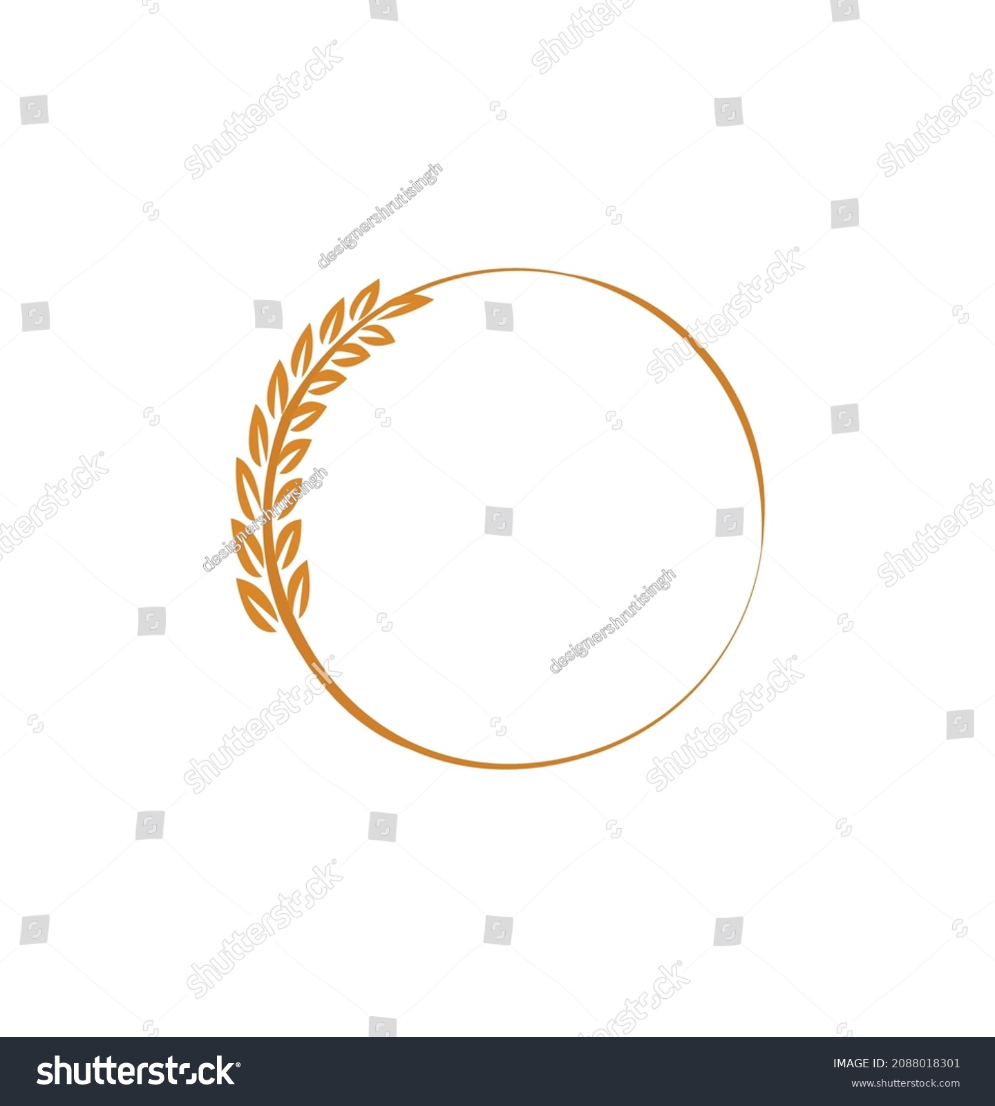 SVG of 
Circular Grain Food Logo Elements svg