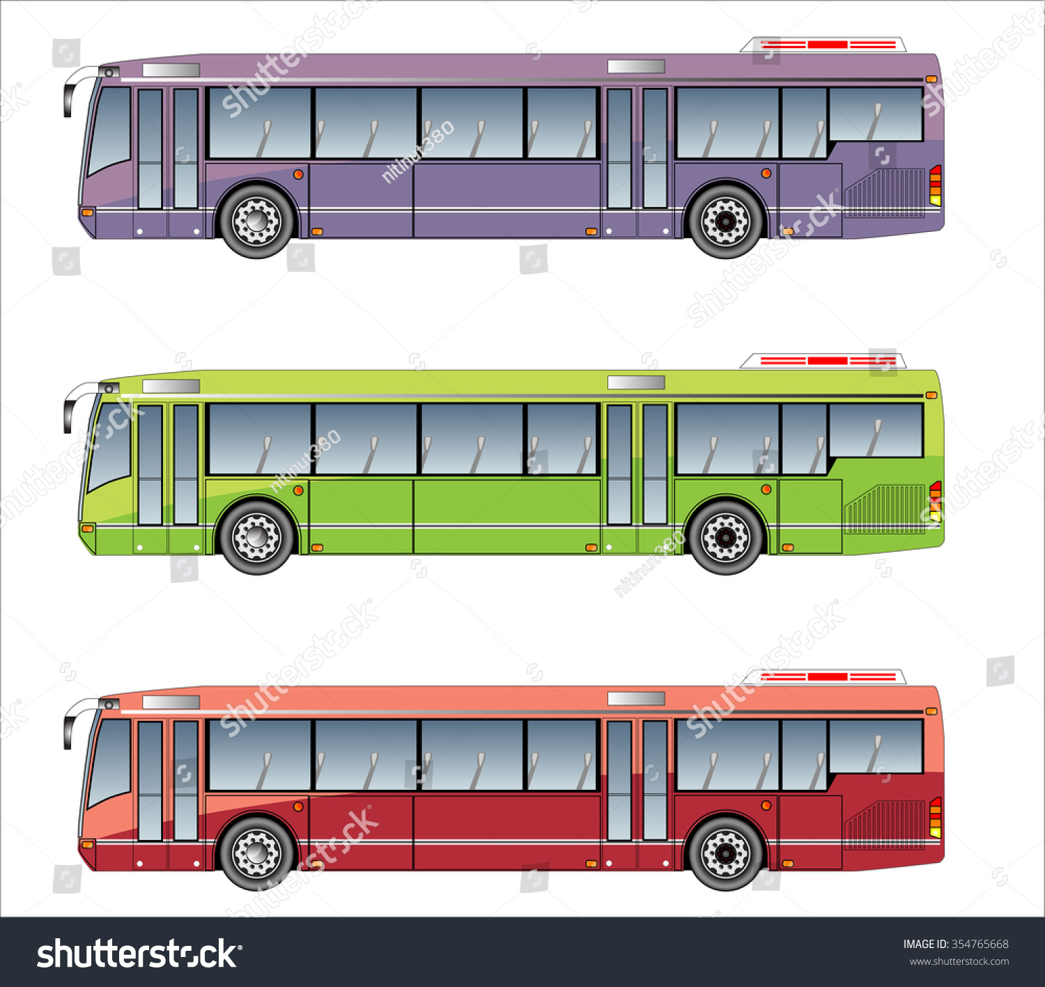 City Bus Stock Vector Illustration 354765668 : Shutterstock