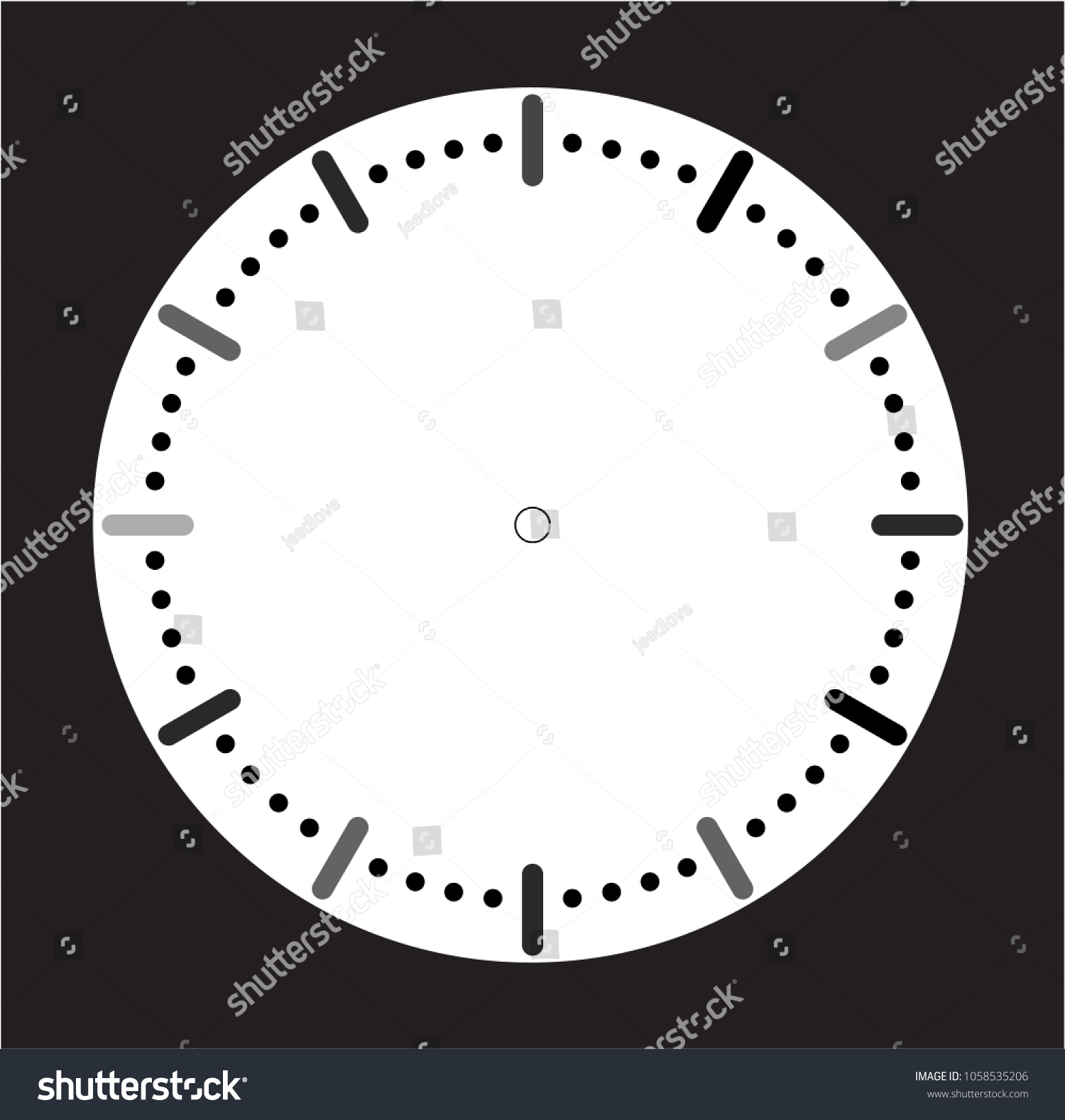 Clock Face Blank Stock Vector (Royalty Free) 1058535206 | Shutterstock