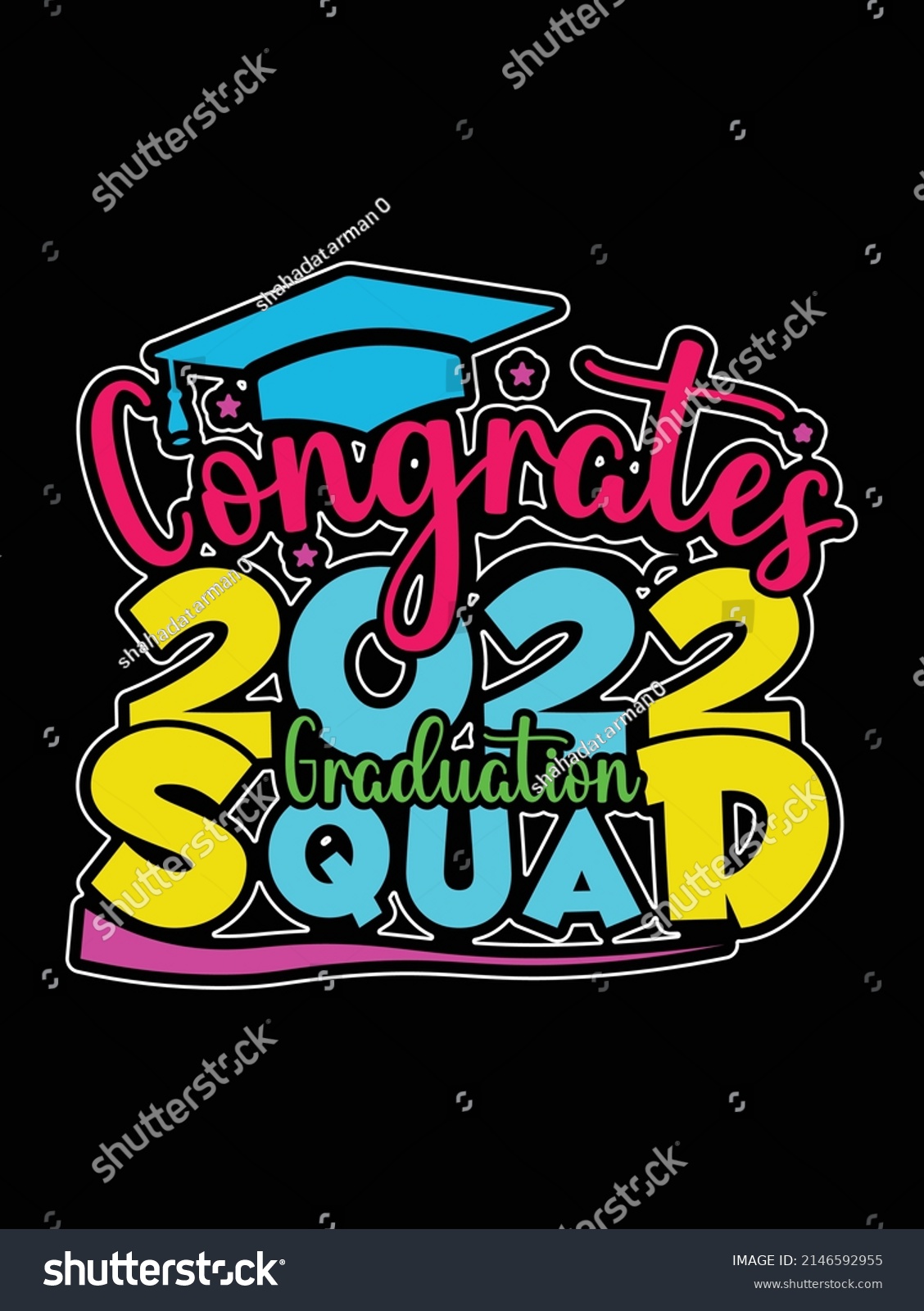 SVG of  cognates 2022 graduation squad ,Graduation t-shirt design. svg