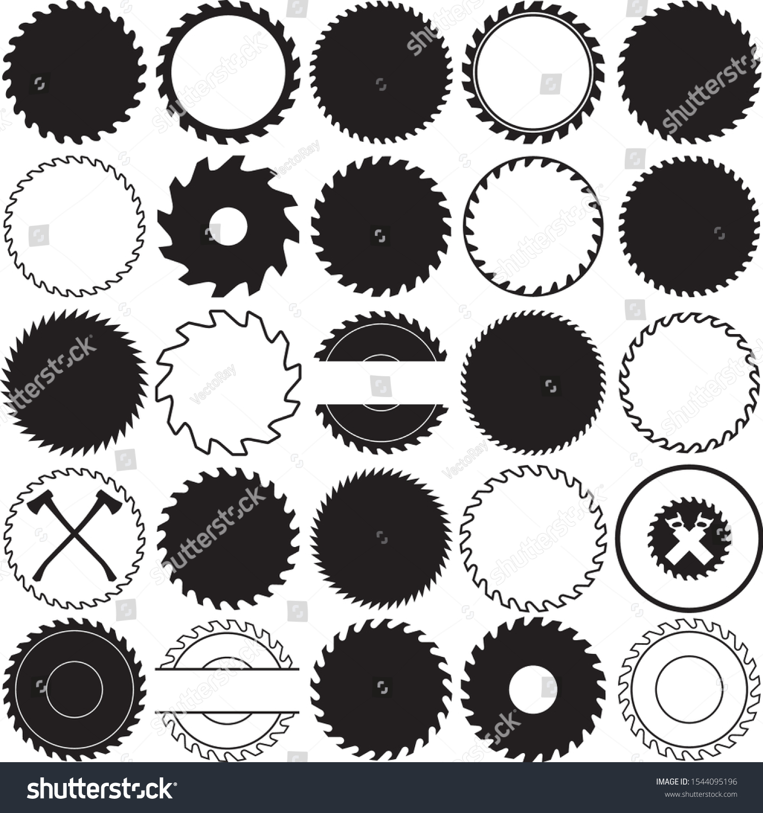 3 778 Circular Saw Blade Logo Images Stock Photos Vectors Shutterstock   Stock Vector  Collection Of Saw Border Frames Ideal For Decorative Carpentry Vintage Label Designs 1544095196 