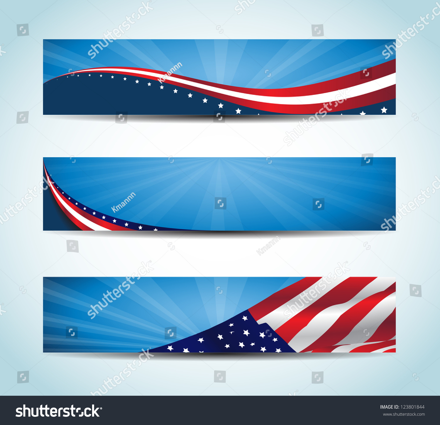 Collection Of United States Flag Conceptual Banners. / American Banner ...