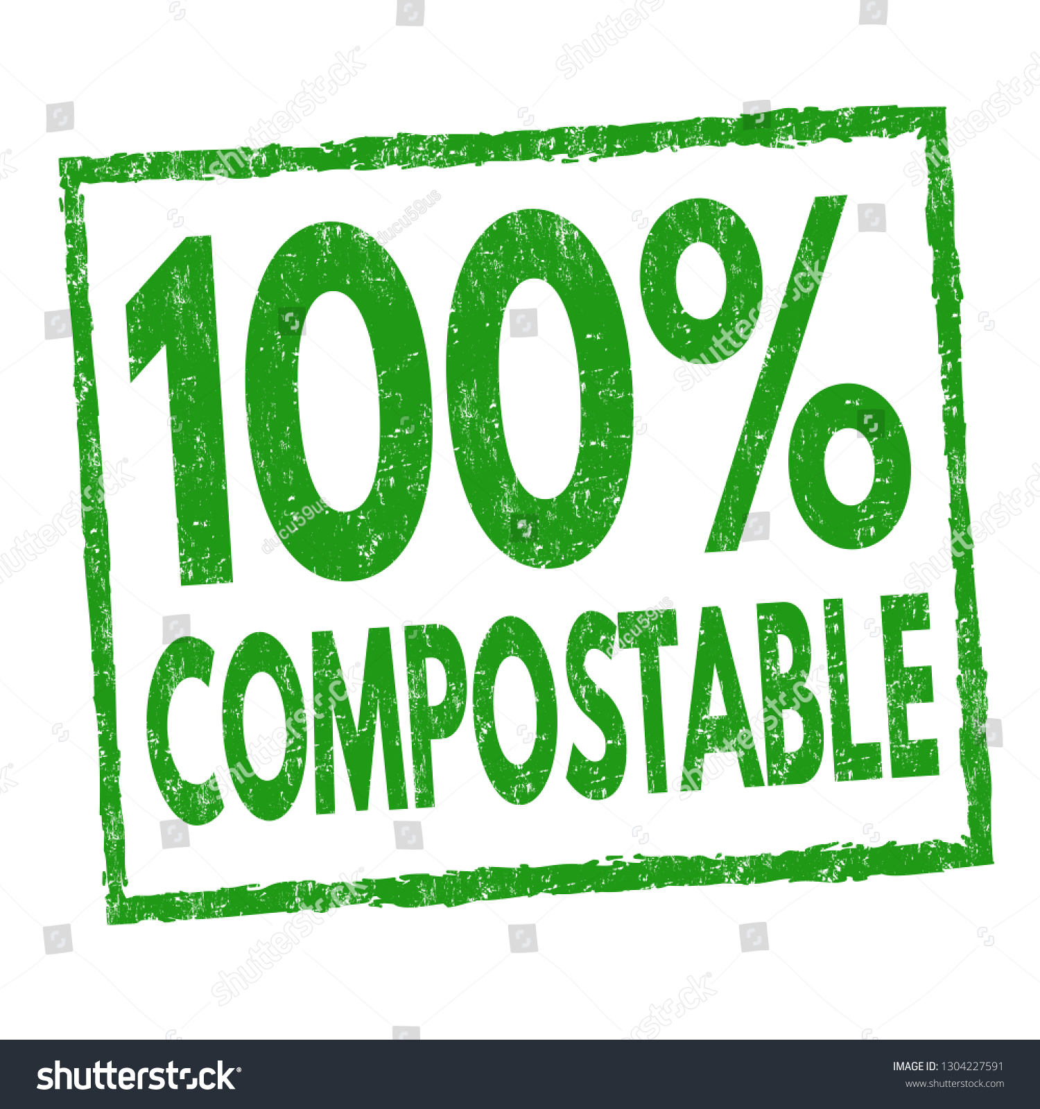 SVG of 100 % compostable sign or stamp on white background, vector illustration svg