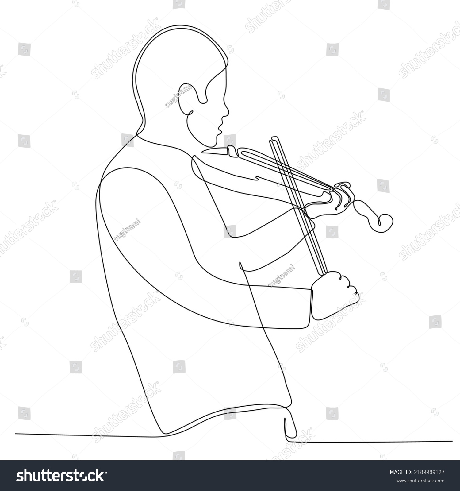 line art violinist playing violin clip art preview