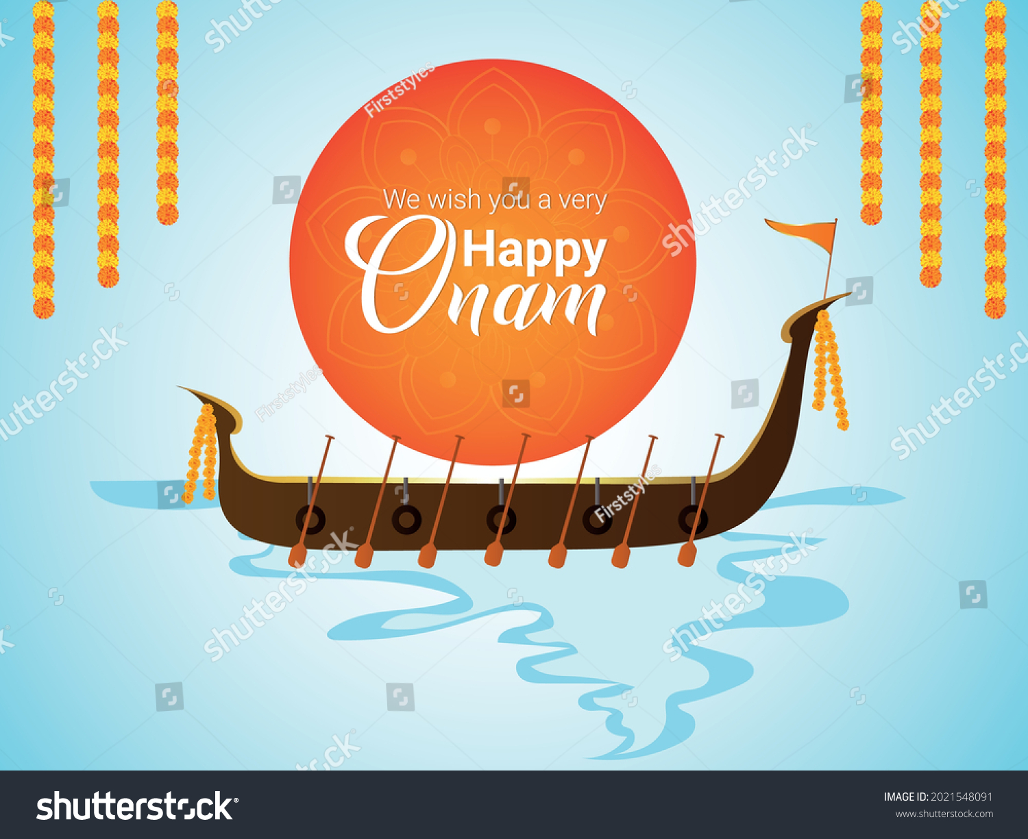 Creative Vector Illustration Happy Onam Stock Vector (Royalty Free ...