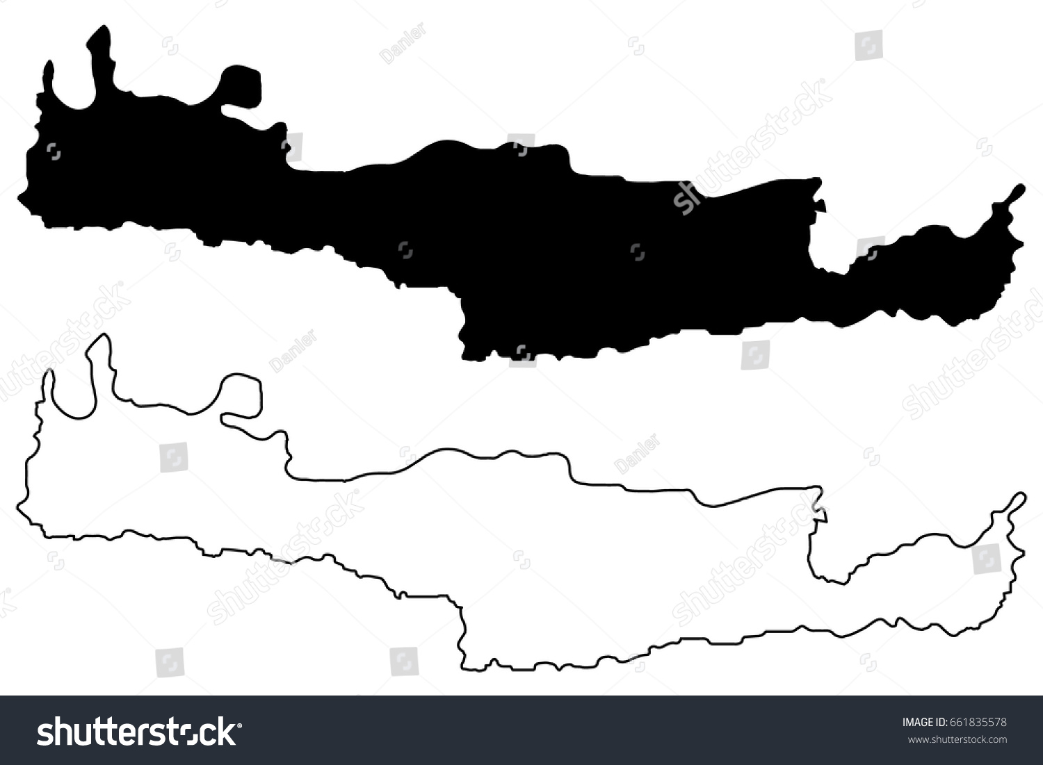 SVG of  Crete map vector illustration, scribble sketch island of Crete svg