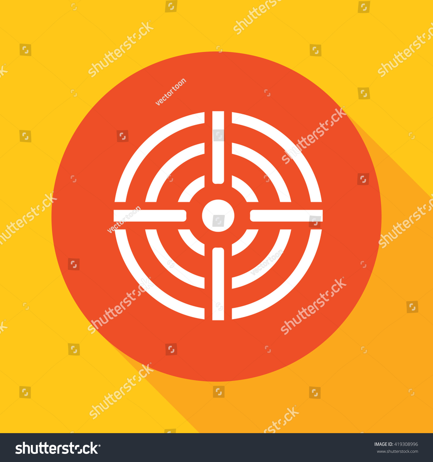 Crosshairs Icon Stock Vector Royalty Free