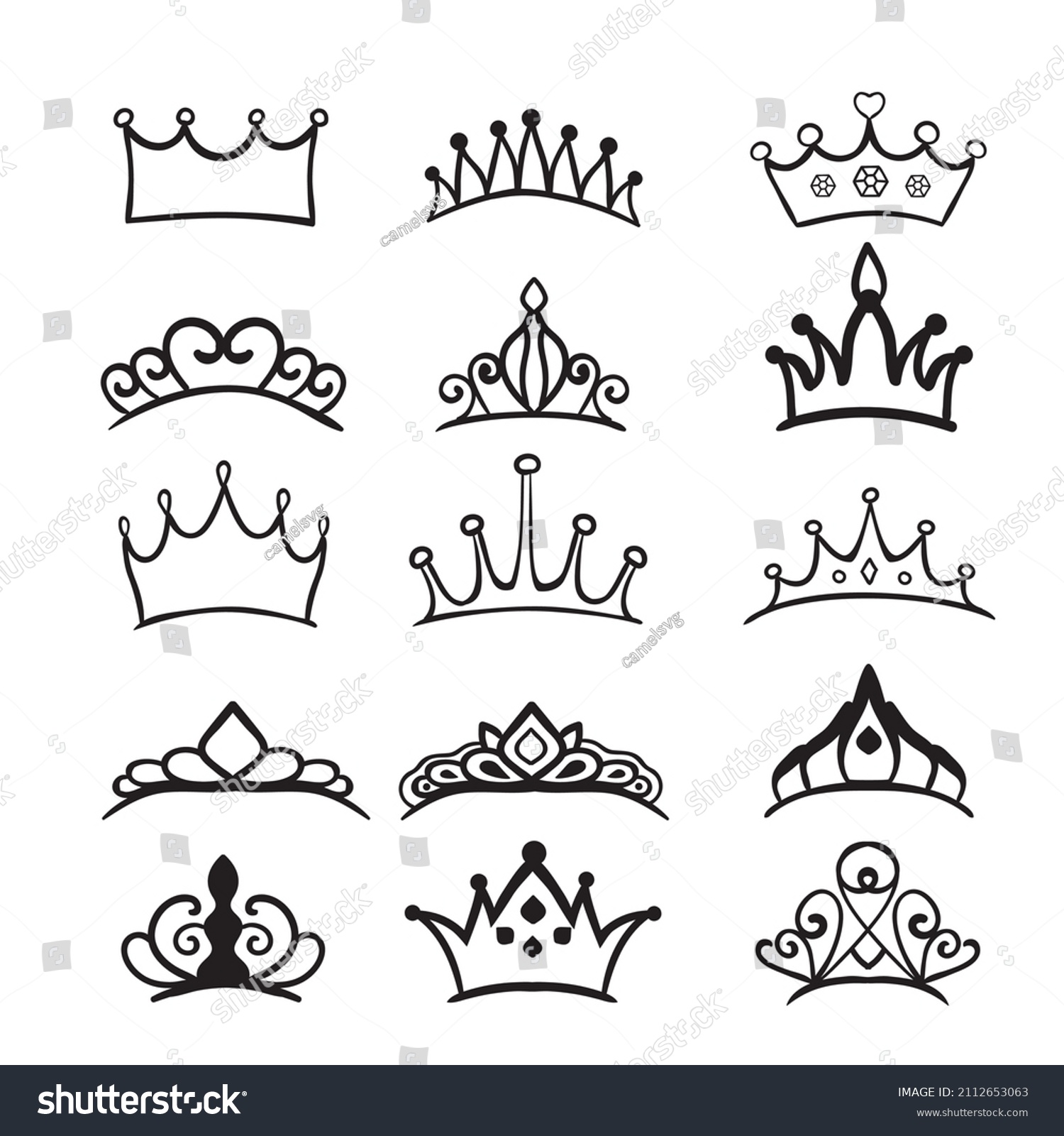 SVG of  Crown Vector, Crown Clip Art, Queen, King, Tiara, Princess Crown Cricut svg