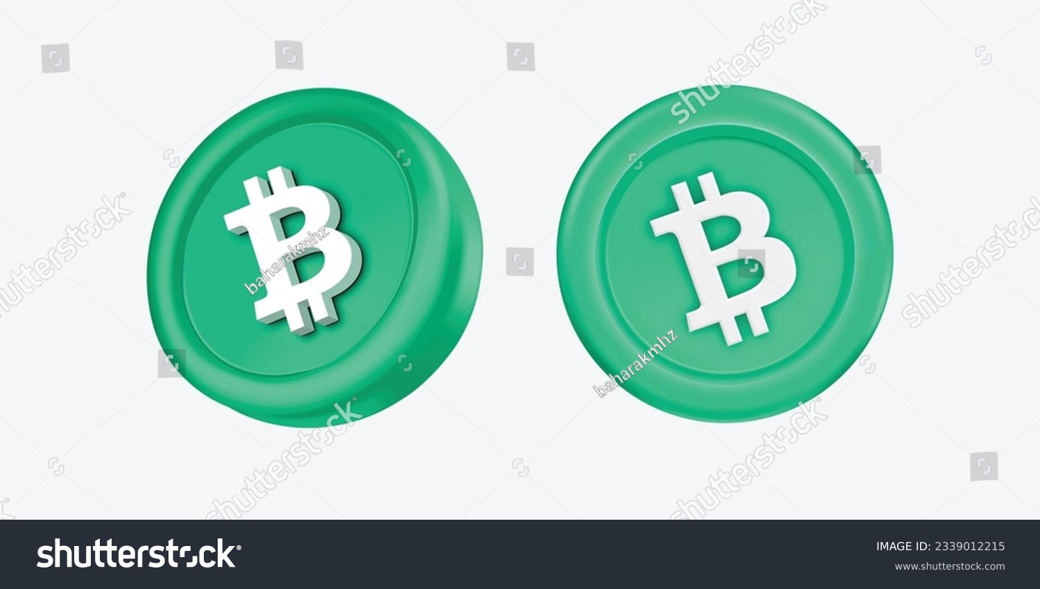 SVG of 3d Bitcoin Cash Cryptocurrency Coin (BCH) on white background . Vector illustration . svg
