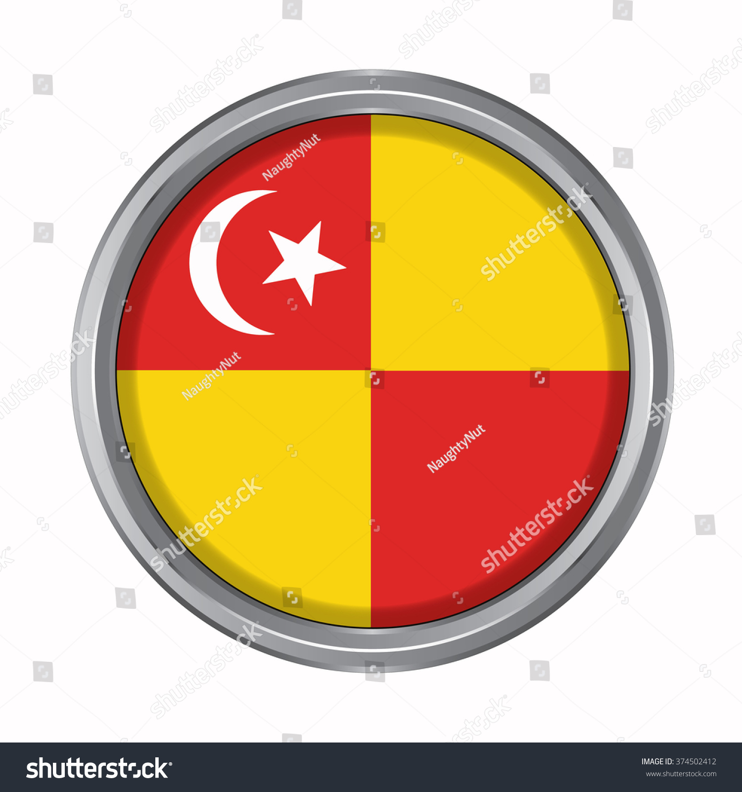 3d Button Flag Selangor State Federal Stock Vector Royalty Free 409031986 Shutterstock