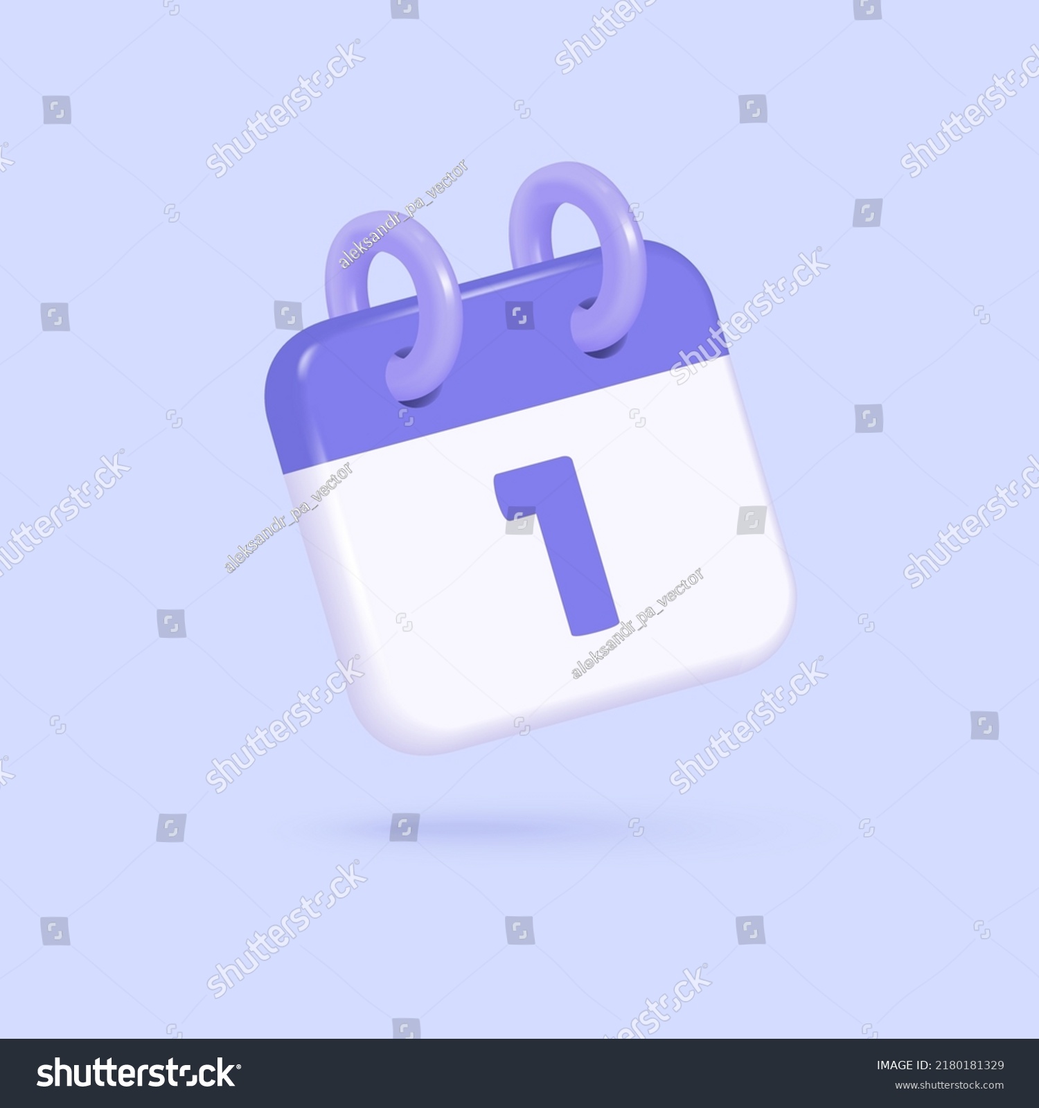 SVG of 3d calendar icon in realistic style. cute, shiny calendar. vector illustration isolated on purple background. svg