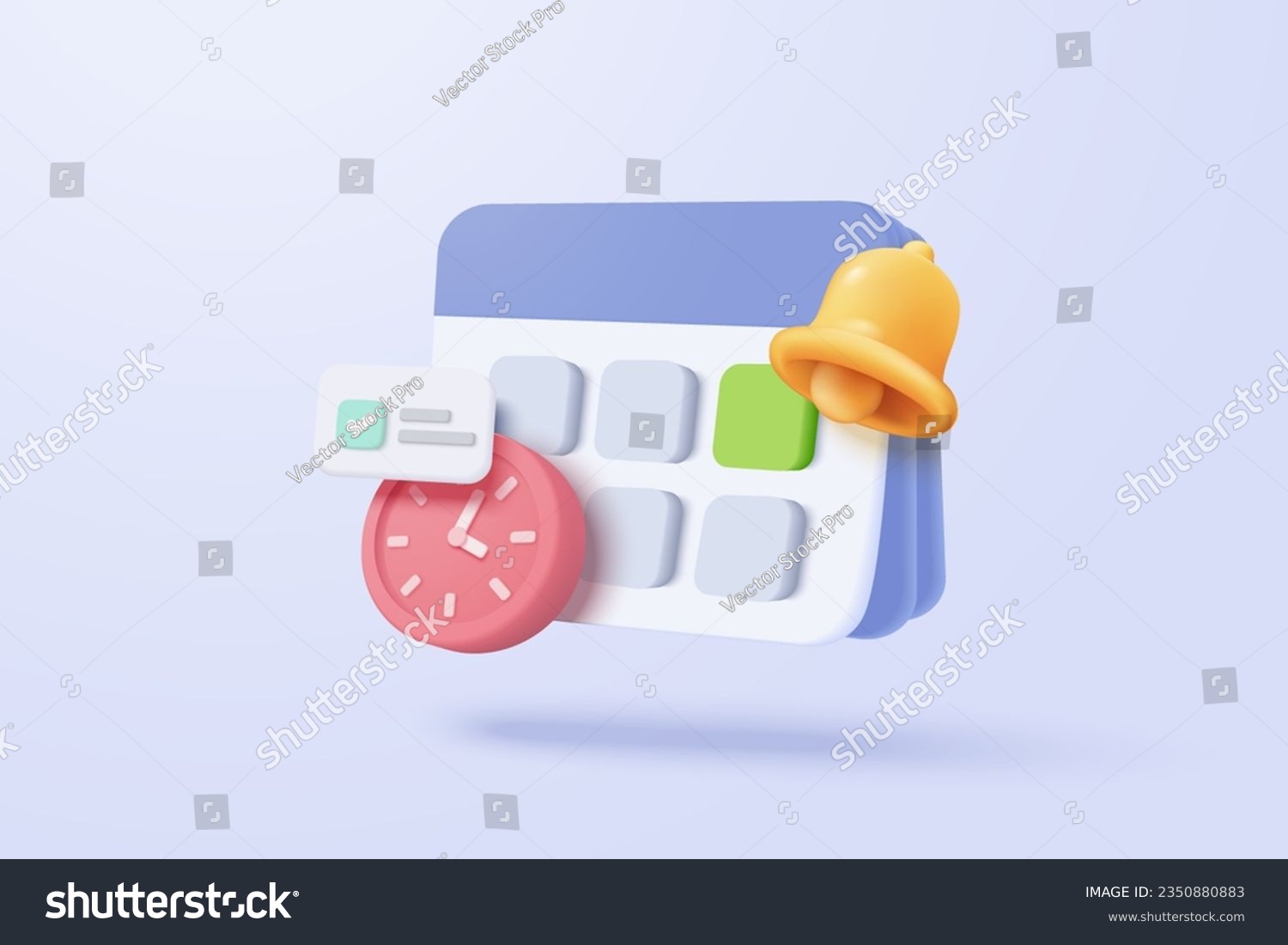 SVG of 3d calendar icon marked date and time for event meeting reminder. Calendar with 3d clock for schedule appointment, deadline event day, holiday planning. 3d alarm clock icon vector render illustration svg