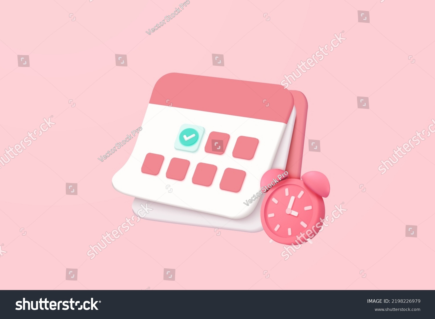 SVG of 3d calendar marked date and time for reminder day. Calendar with todo list for schedule appointment, event day and time, calendar planning 3d concept. 3d alarm icon vector render illustration svg
