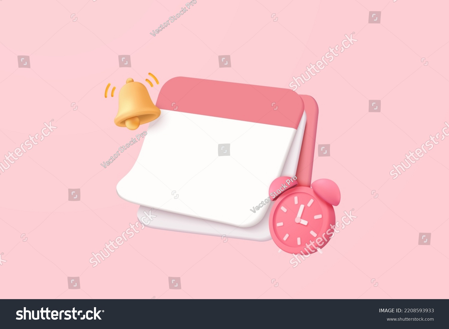 SVG of 3d calendar marked date and time for reminder day in pink background. Calendar 3d with clock for schedule appointment, event day, holiday planning. 3d alarm clock icon vector render illustration svg