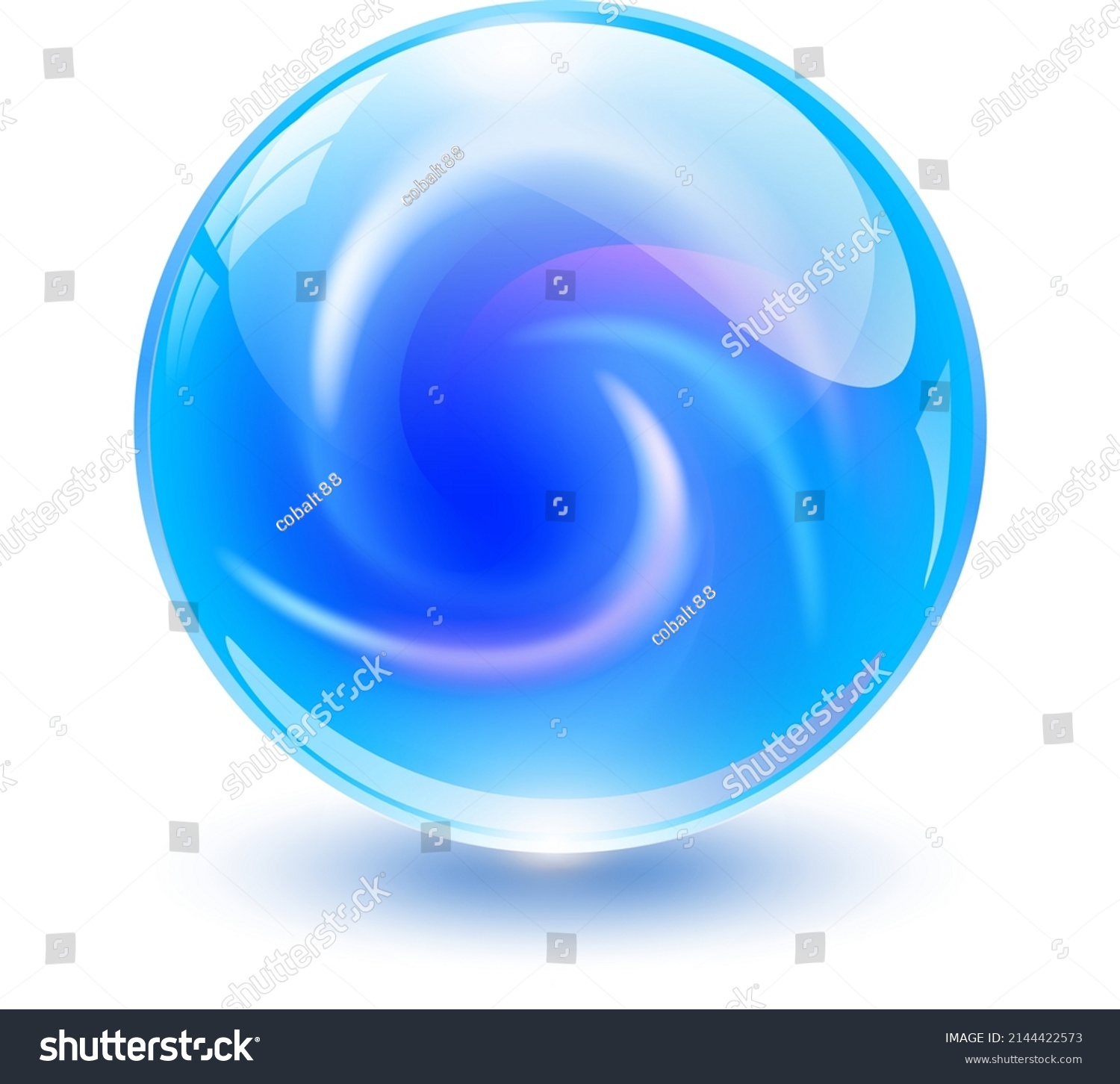 3d Crystal Glass Sphere Abstract Spiral Stock Vector Royalty Free 2144422573 Shutterstock 6779