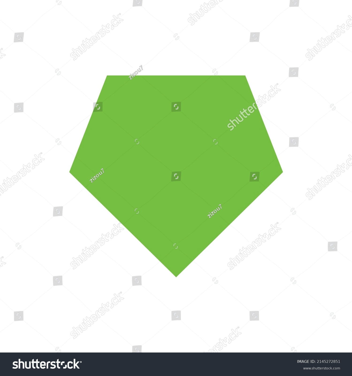 2d Diamond Shape Mathematics Green Diamond Stock Vector (Royalty Free