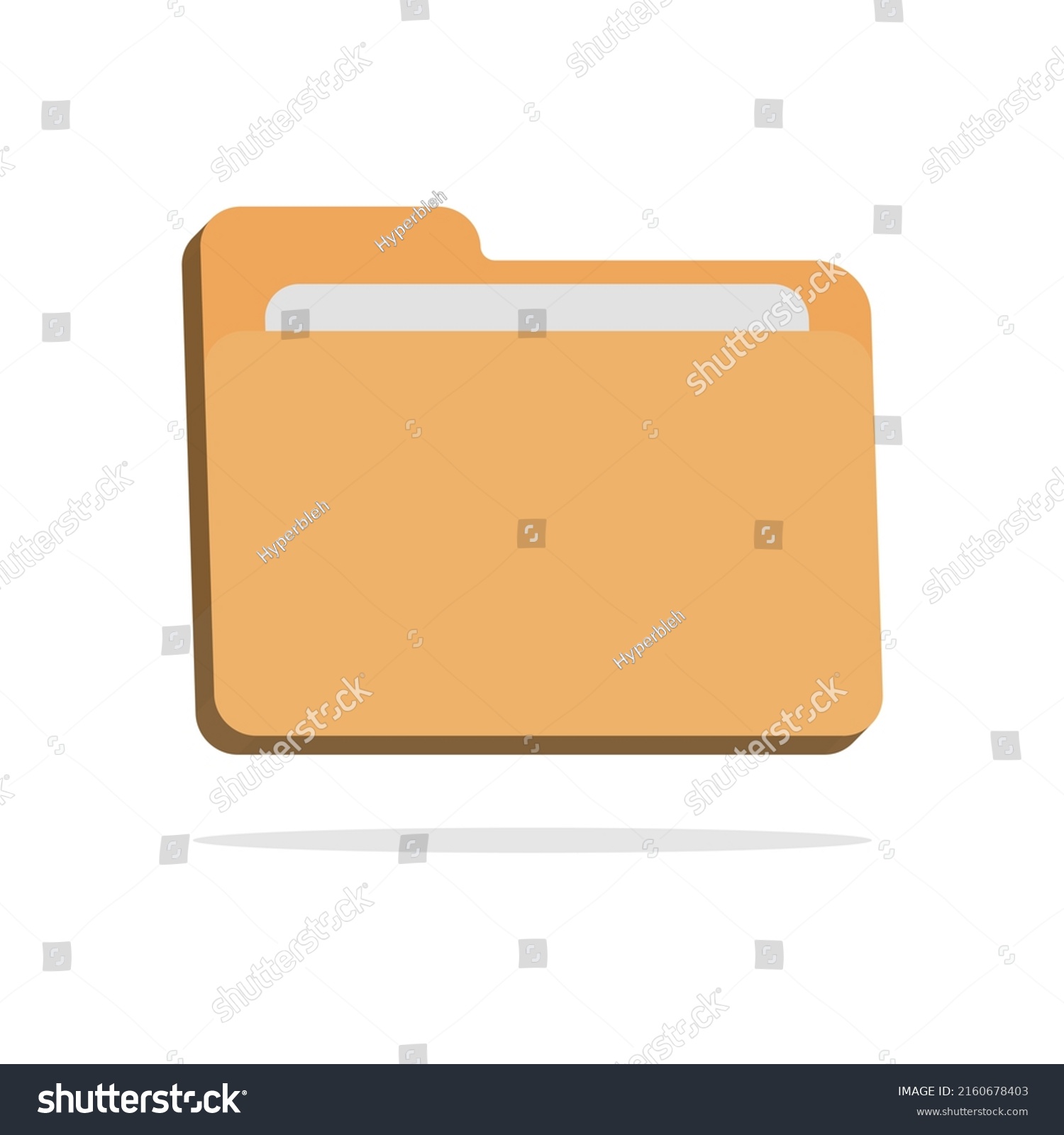 3d Folder Files Minimal Cartoon Style Stock Vector (Royalty Free ...