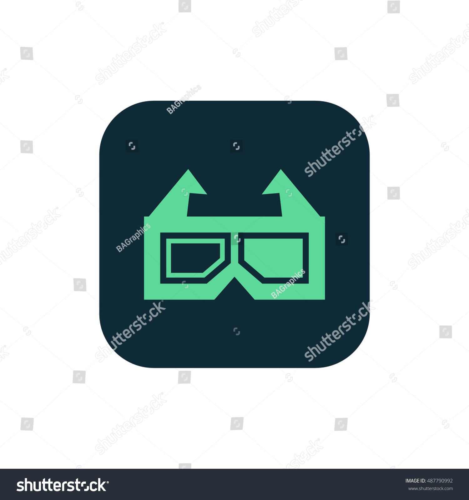 Download 3d Glasses Icon Vector Clip Art Stock Vector Royalty Free 487790992