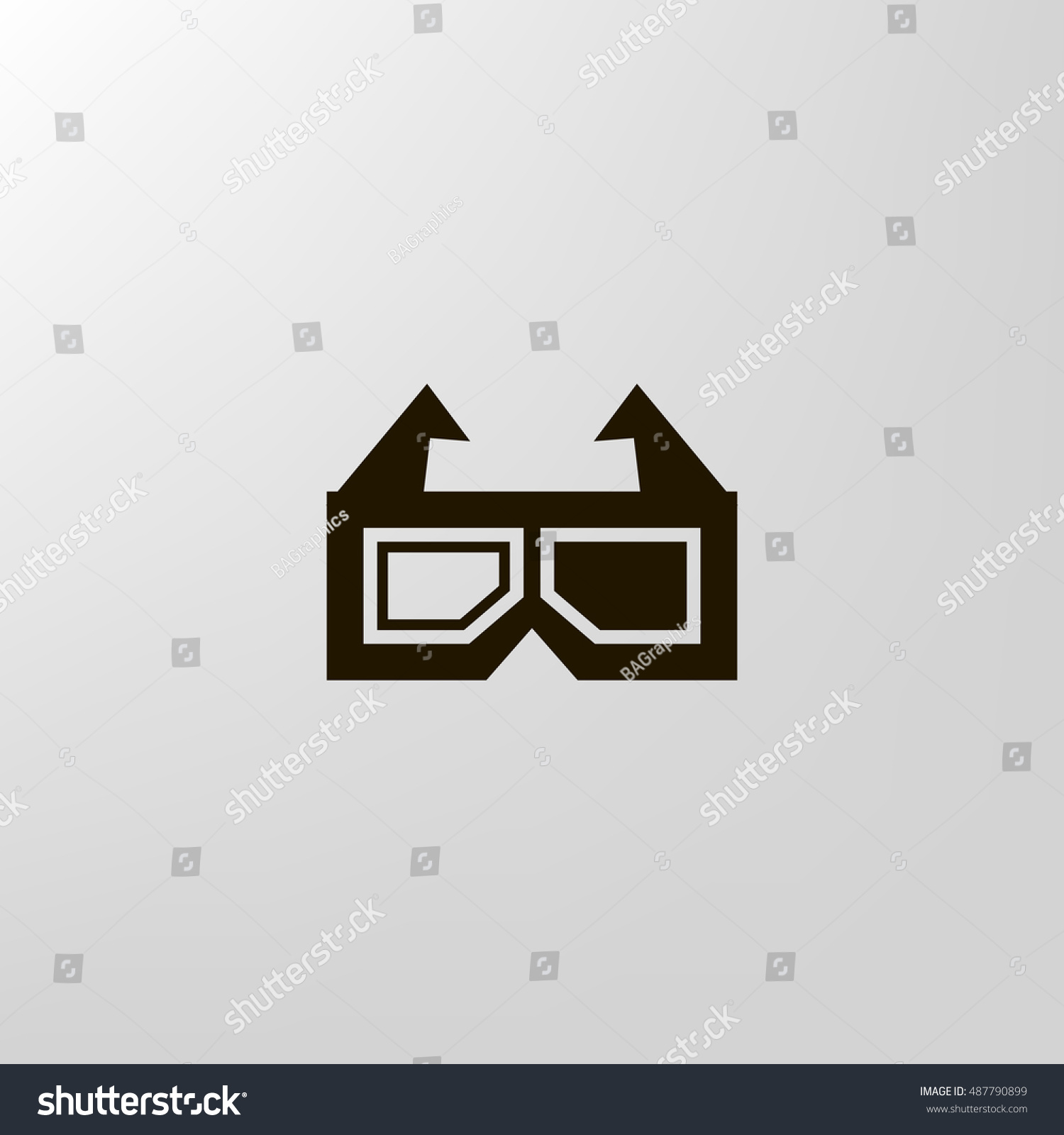 Download 3d Glasses Icon Vector Clip Art Stock Vector Royalty Free 487790899