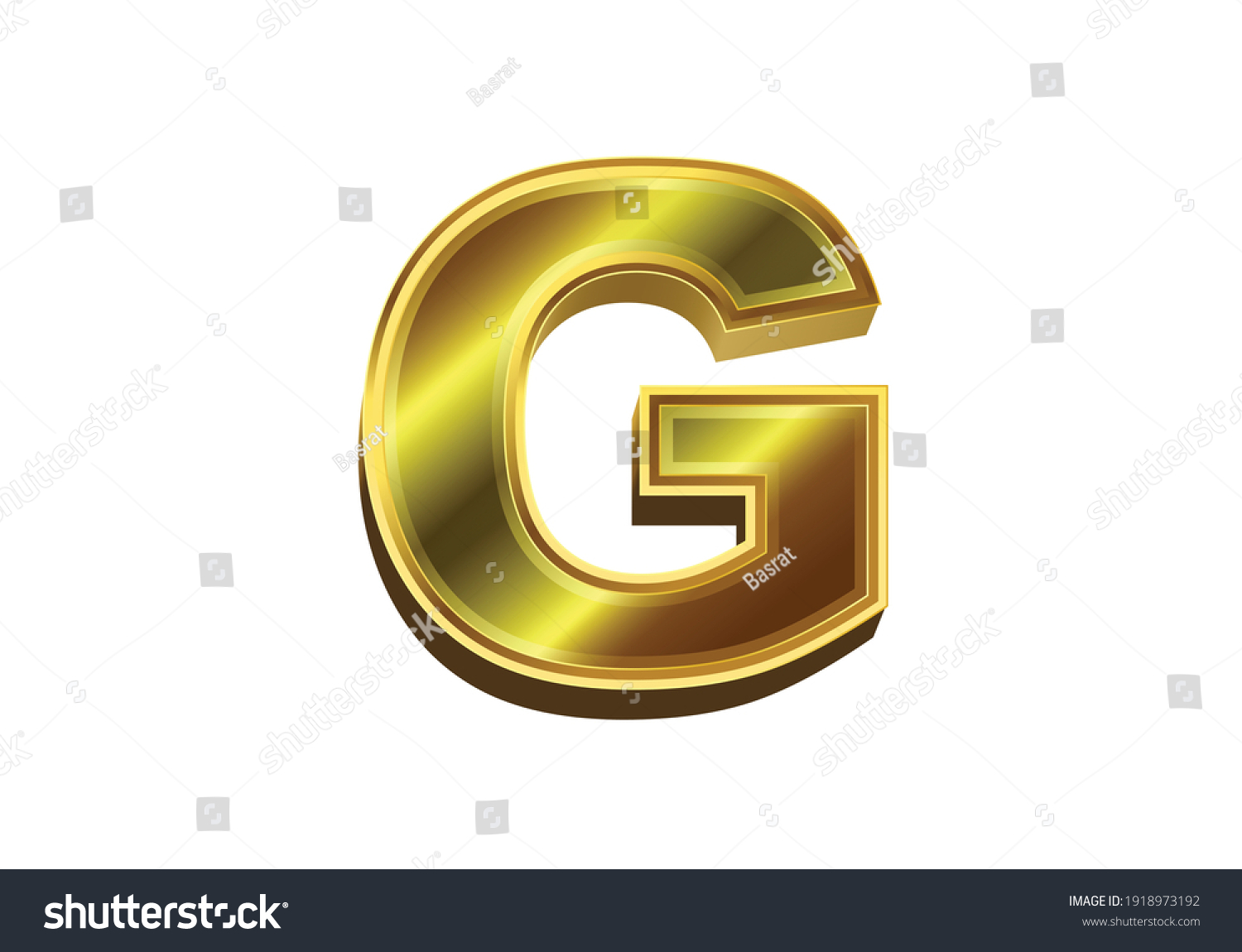 3d Golden Letter G Luxury Gold Stock Vector (Royalty Free) 1918973192 ...