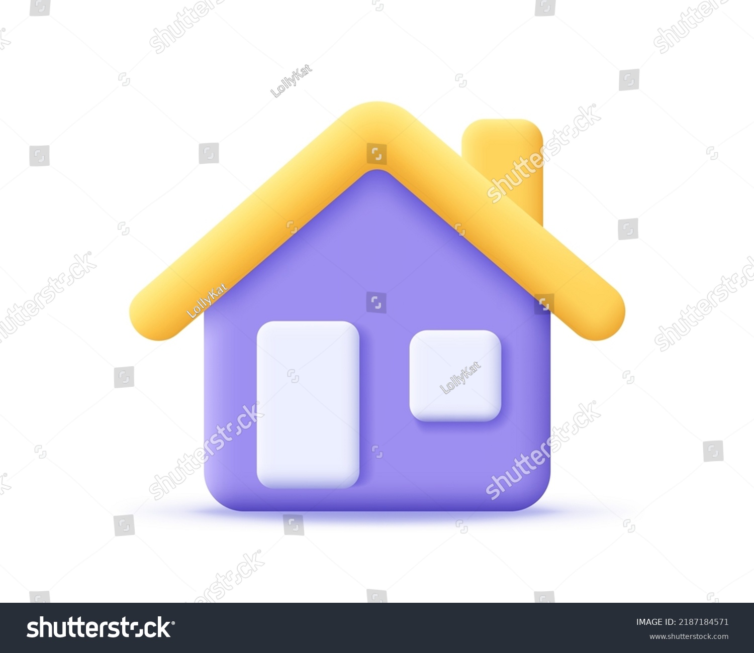 SVG of 3d home icon. Render house for real estate, mortgage, loan concept and homepage. 3d home vector cartoon minimal illustration svg