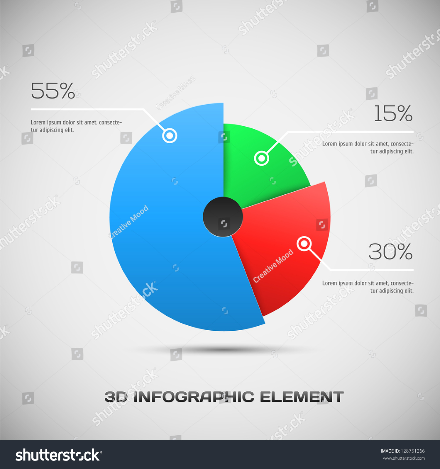 3d Infographic Design Stock Vector 128751266 : Shutterstock