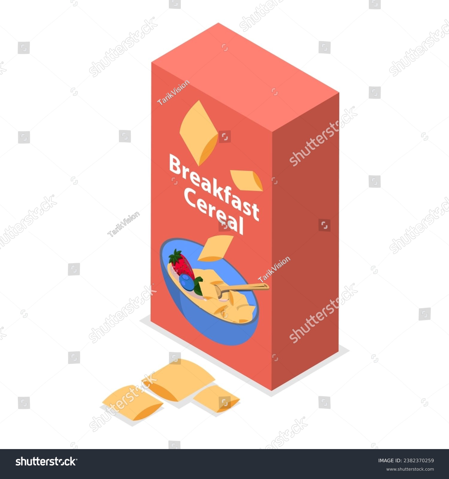 SVG of 3D Isometric Flat Vector Set of Breakfast Cereals. Item 4 svg