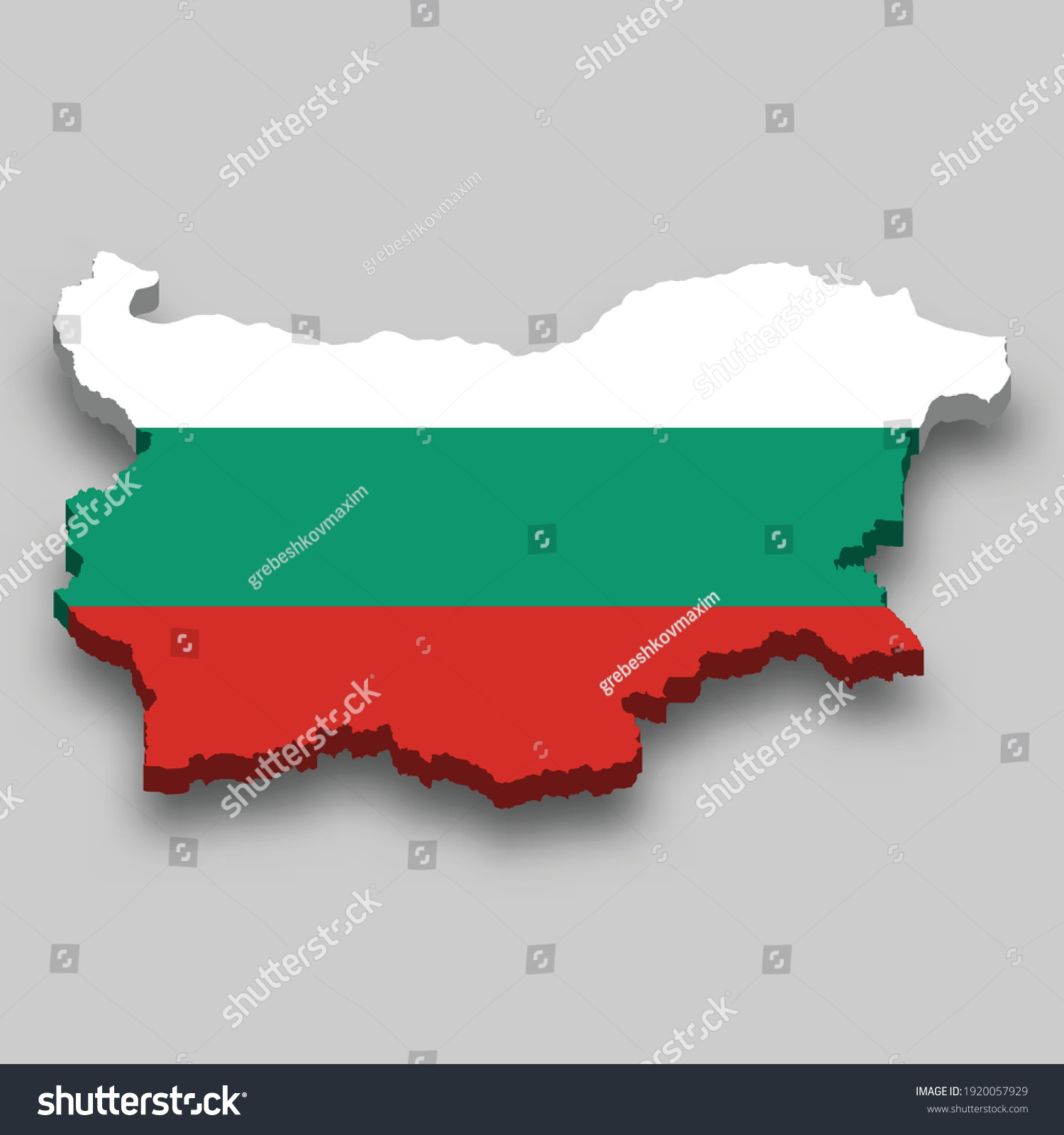 3d Map Bulgaria Images Stock Photos Vectors Shutterstock   Stock Vector  D Isometric Map Of Bulgaria With National Flag Vector Illustration 1920057929 