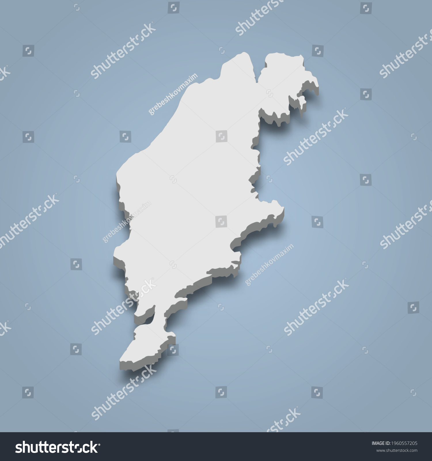 3d Isometric Map Gotland Island Sweden Stock Vector (Royalty Free ...