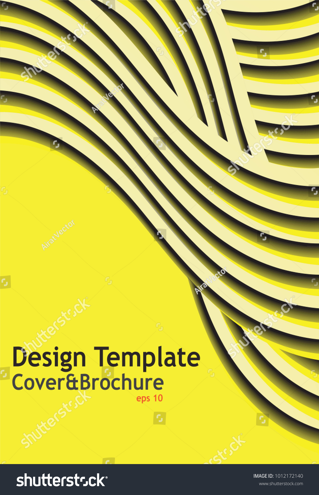 3d Line Templates Yellow Color Cover Stock Vector (Royalty Free) 1012172140