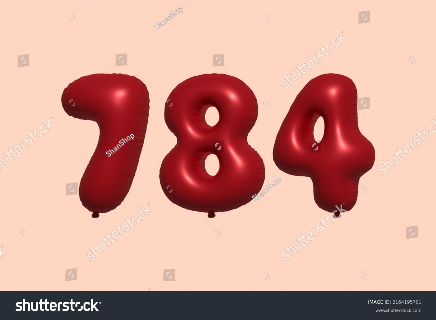 SVG of 784 3d number balloon made of realistic metallic air balloon 3d rendering. 3D Red helium balloons for sale decoration Party Birthday, Celebrate anniversary, Wedding Holiday. Vector illustration svg