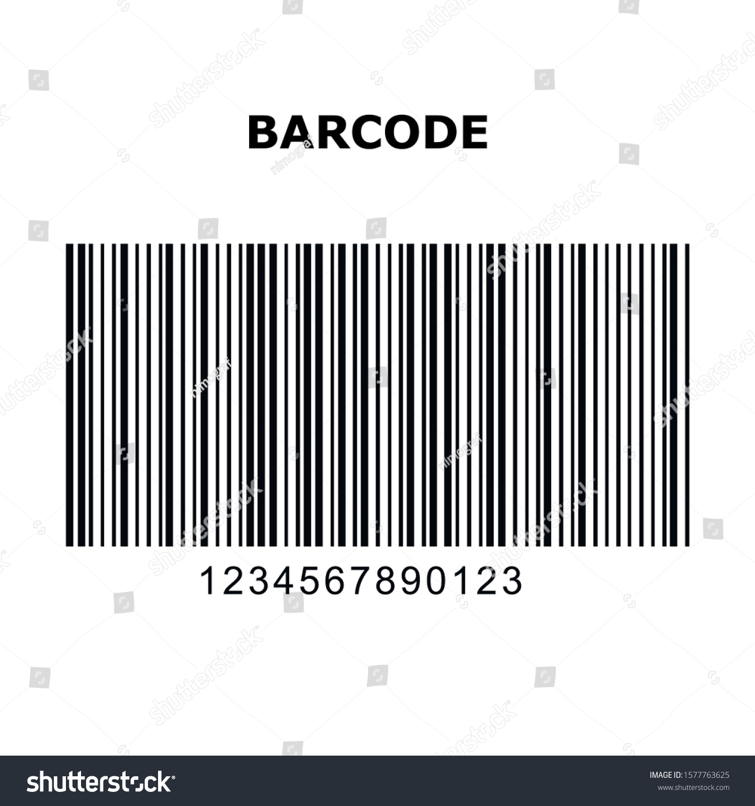 1d Onedimensional Barcode Types Set Collection Stock Vector (Royalty ...