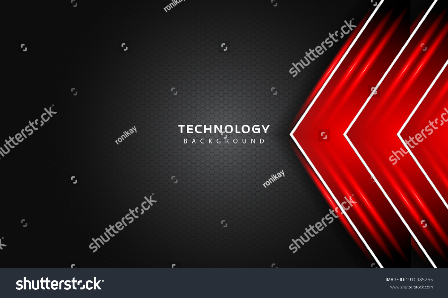 3d Overlap Layers Effect Red Color Stock Vector (Royalty Free ...