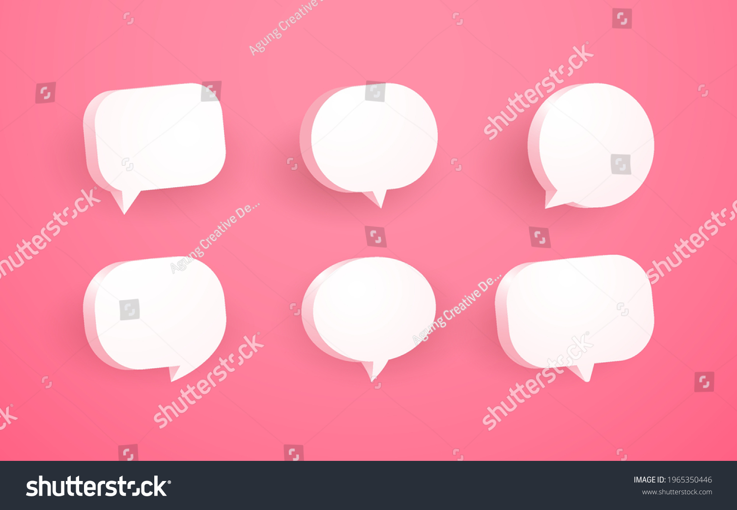 3d text message bubble