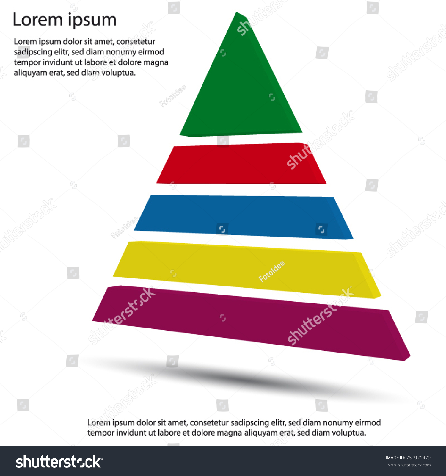 3d Pyramid Diagram Editable Vector Illustration: เวกเตอร์สต็อก (ปลอดค่า ...