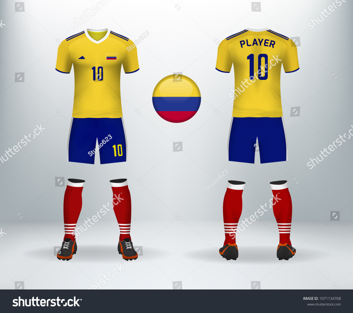 colombia soccer uniform