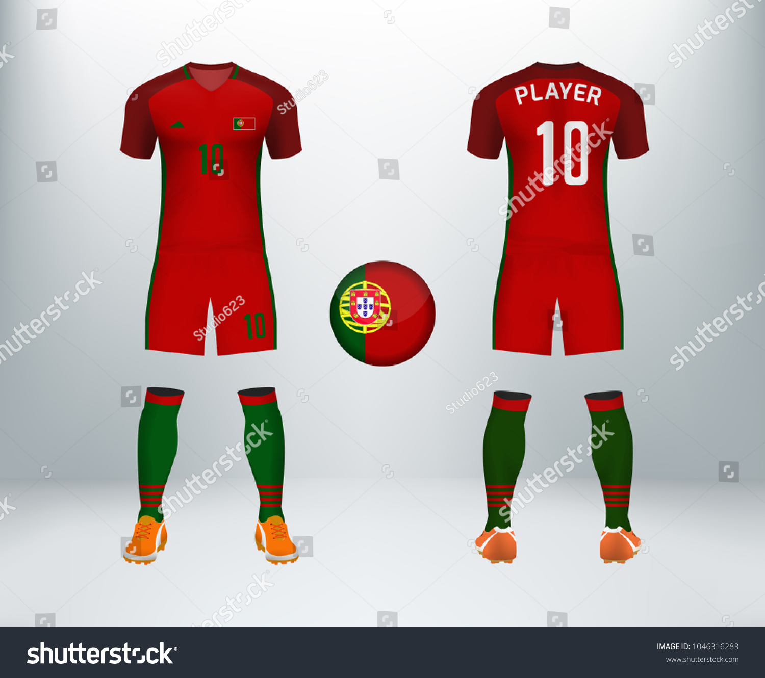 portugal soccer team uniform
