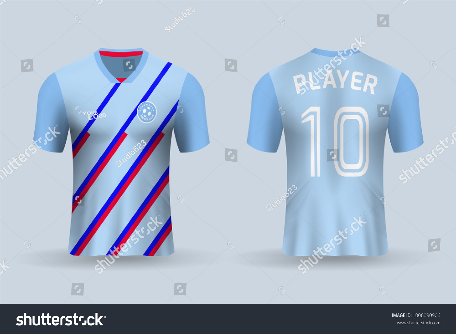 light blue soccer jersey team