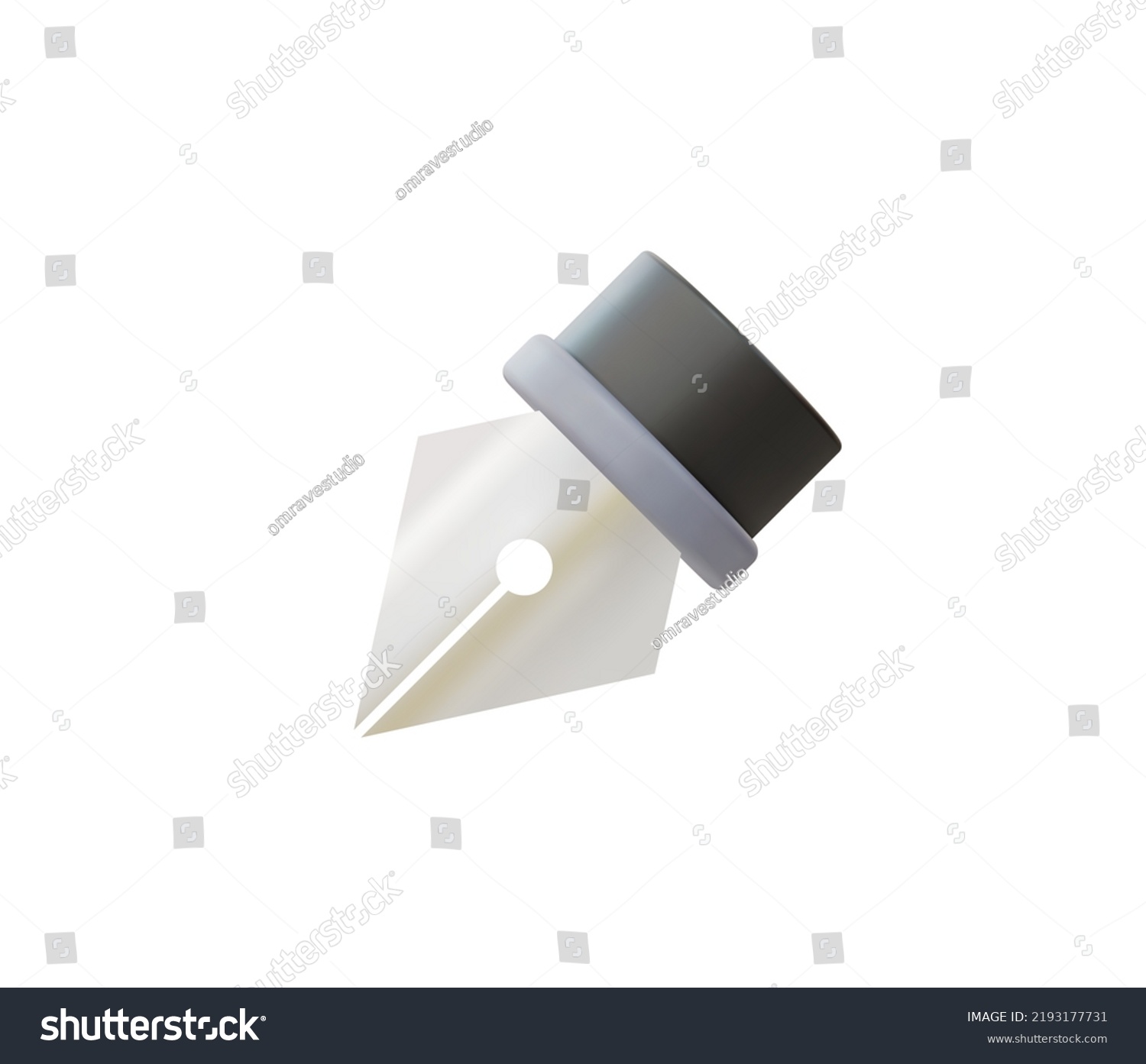 SVG of 3d Realistic Pen icon vector Illustration svg