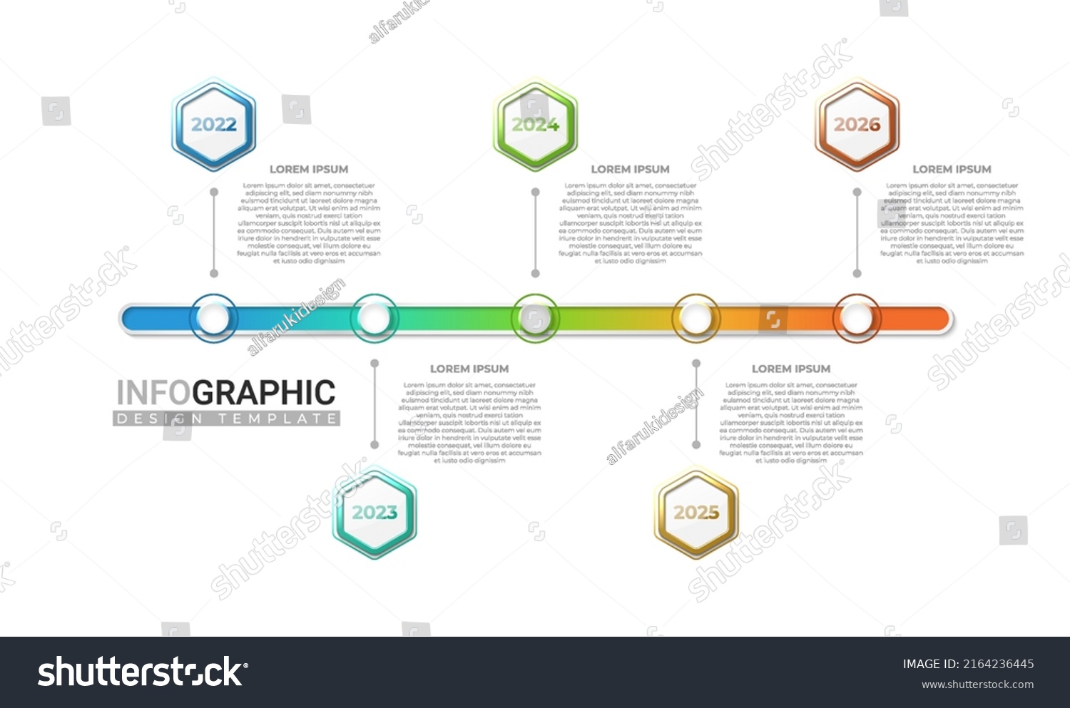 3d Realistic Timeline Infographic 5 Steps Stock Vector (Royalty Free ...