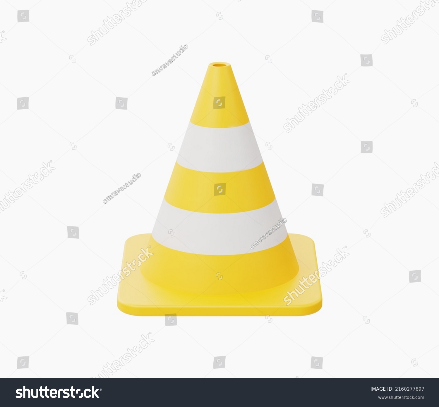 3d Realistic Traffic Cone Vector Illustration Stock Vector (Royalty ...