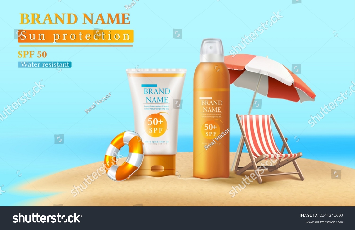 3d Realistic Vector Background Illustration Beautu Stock Vector ...