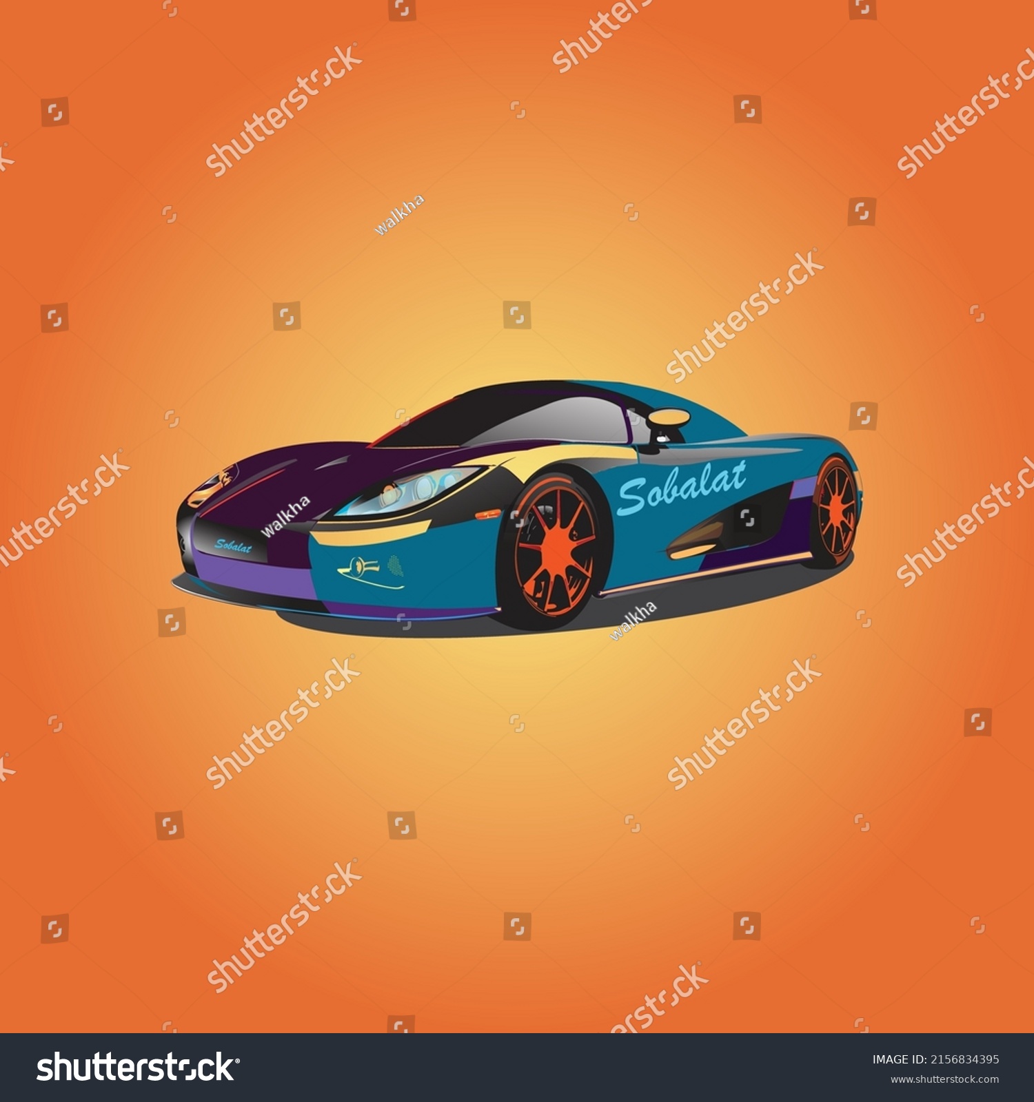 SVG of 3D rendering of a brand-less generic concept car in studio environment svg