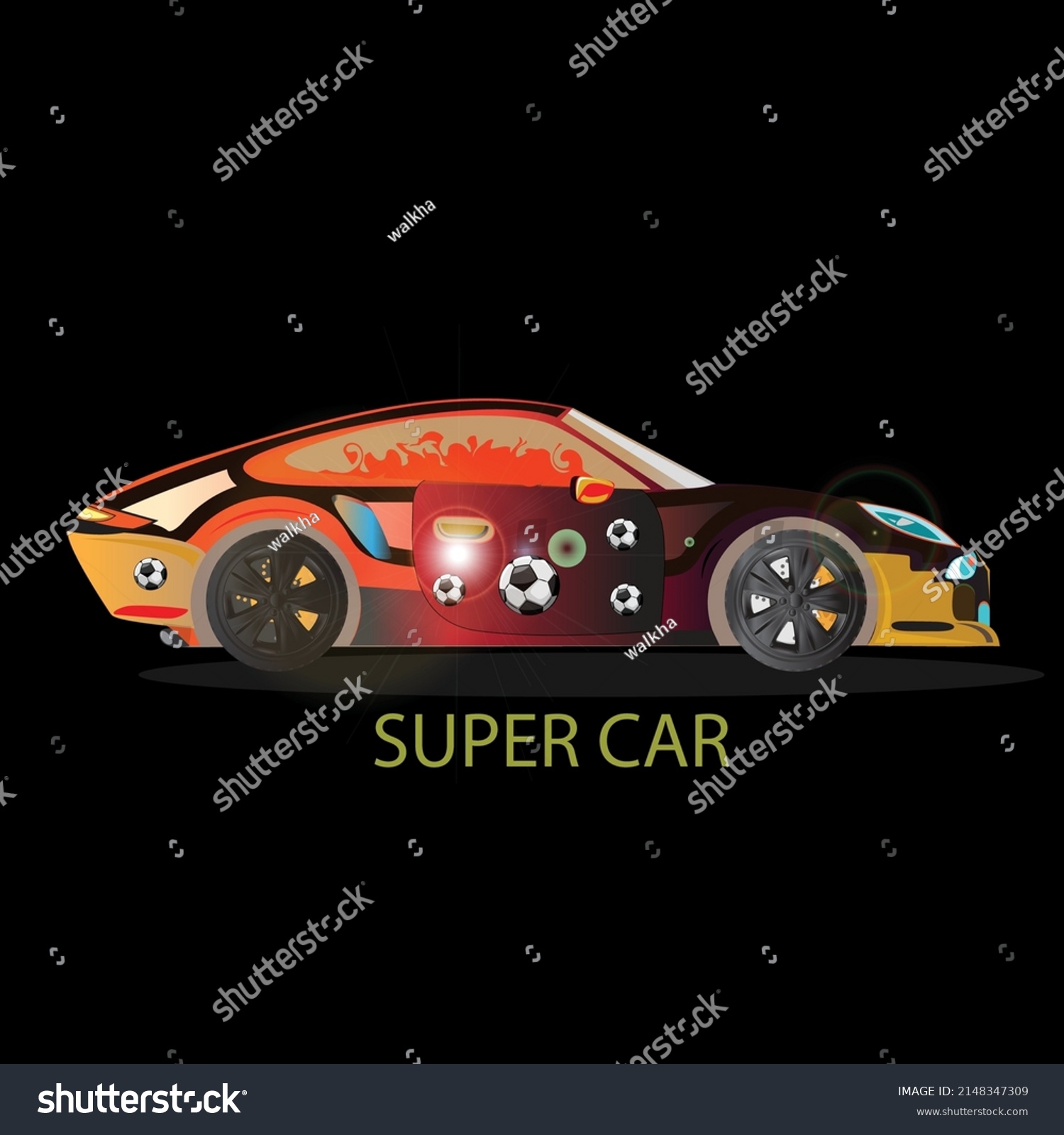 SVG of 3D rendering of a brand-less generic concept car in studio environment. - No trademark issues as the car is my own design. The car does not exist in real life. svg