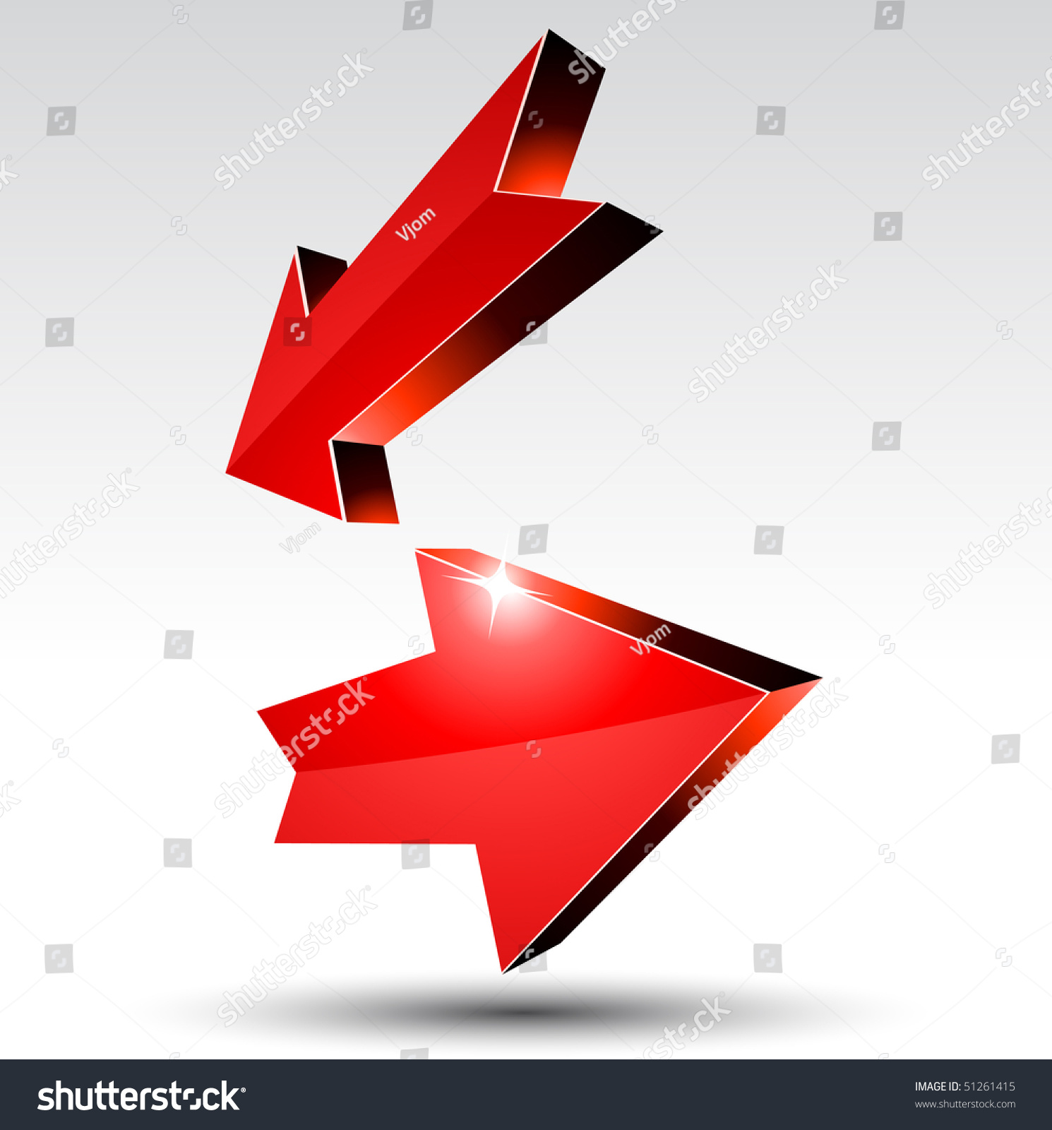 3d Return Arrows Vector Illustration Stock Vector (Royalty Free) 51261415