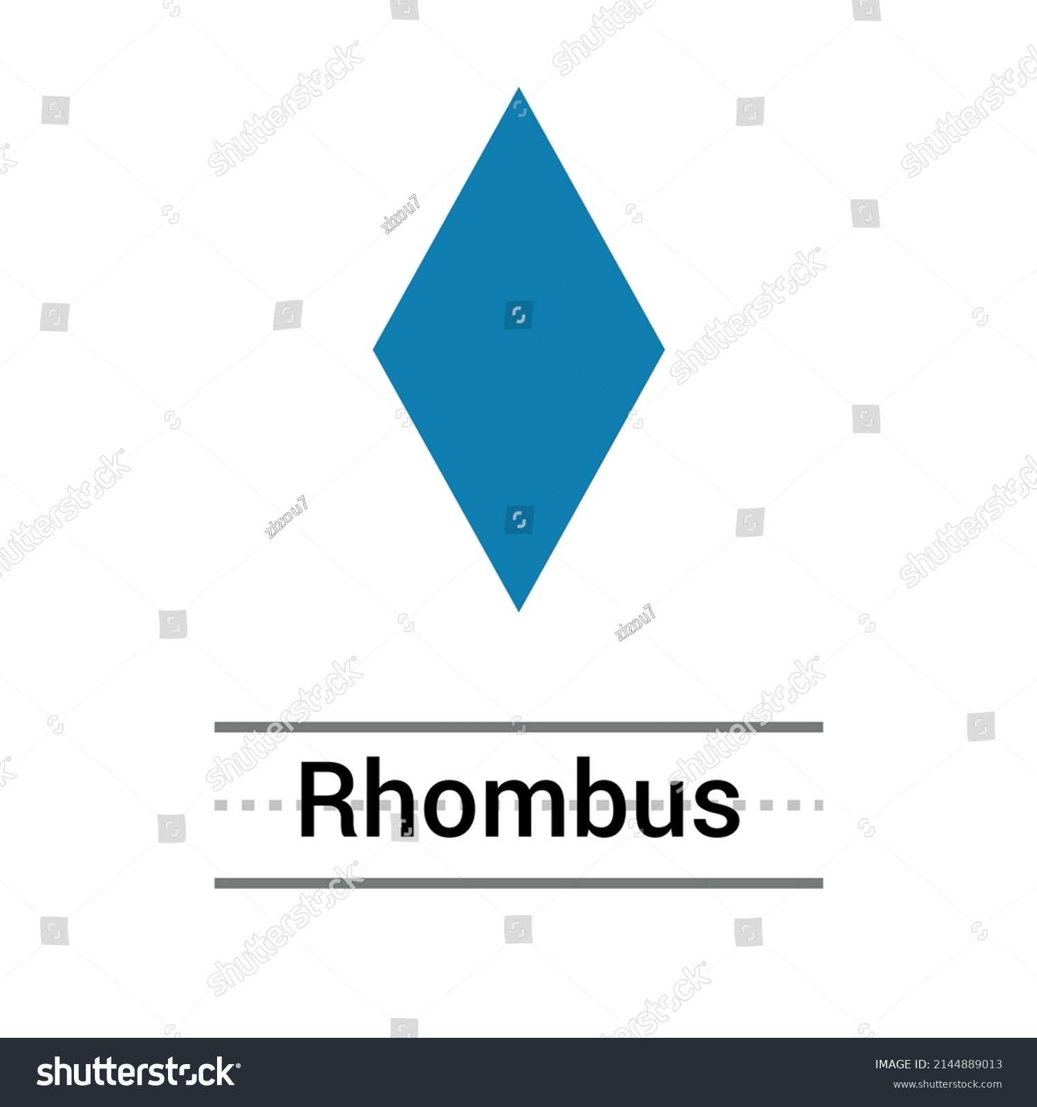 2d Rhombus Shape Mathematics Blue Rhombus Stock Vector (Royalty Free ...