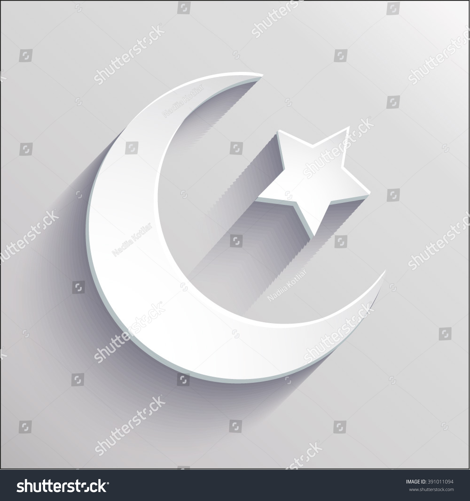 3d Symbol Islam Stock Vector Royalty Free 391011094 Shutterstock