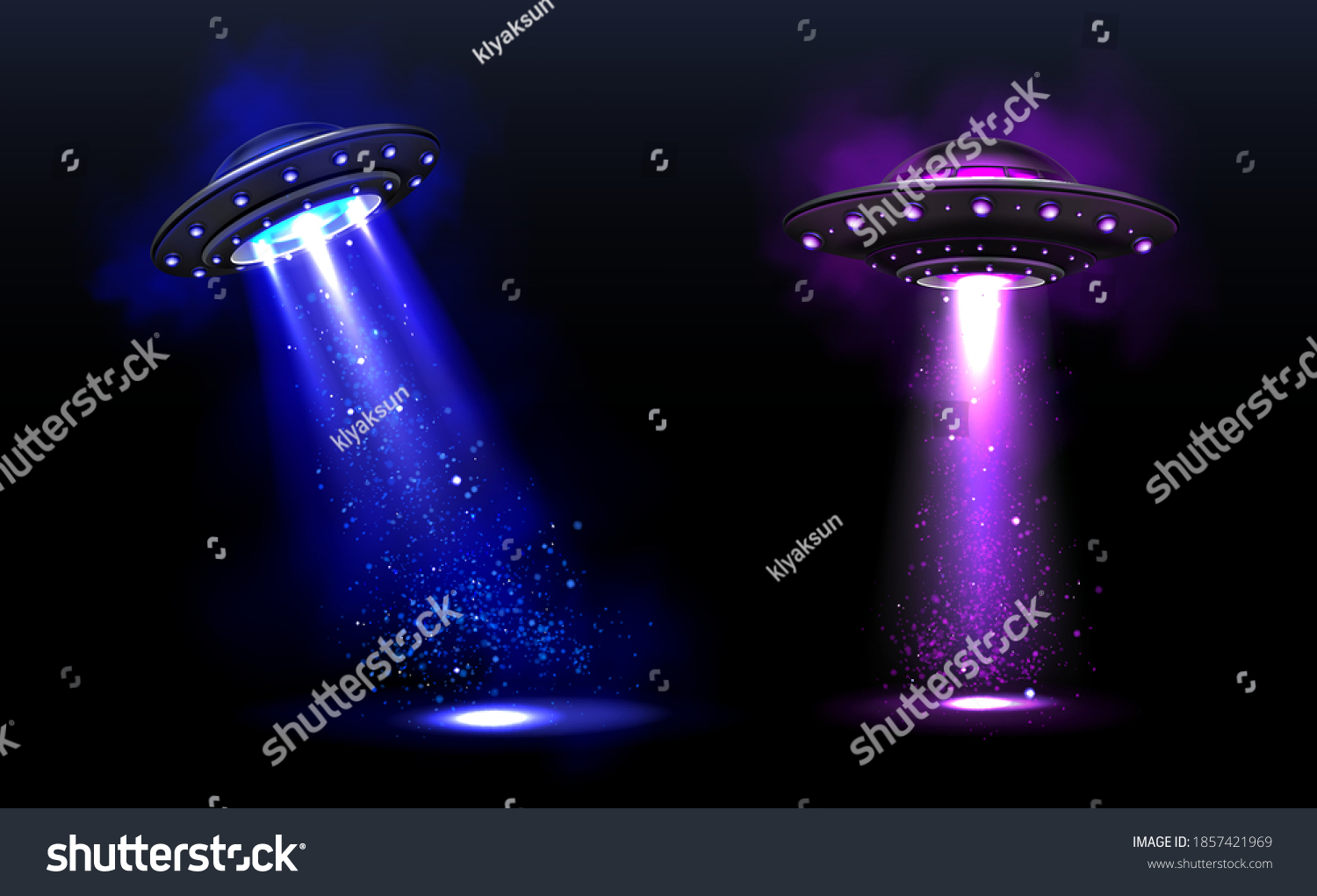 3d Ufo Vector Alien Space Ships Stock Vector Royalty Free 1857421969